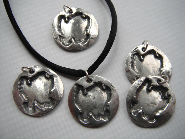 Washington Island, WI Pendant Fine Silver Precious Metal Clay Handcrafted Charm Necklace - 3/4" - Made To Order Only
