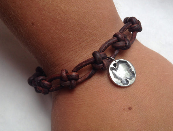 Washington Island Charm Bracelet, Washington Island Baby Charm Bracelet, Leather Charm Bracelet